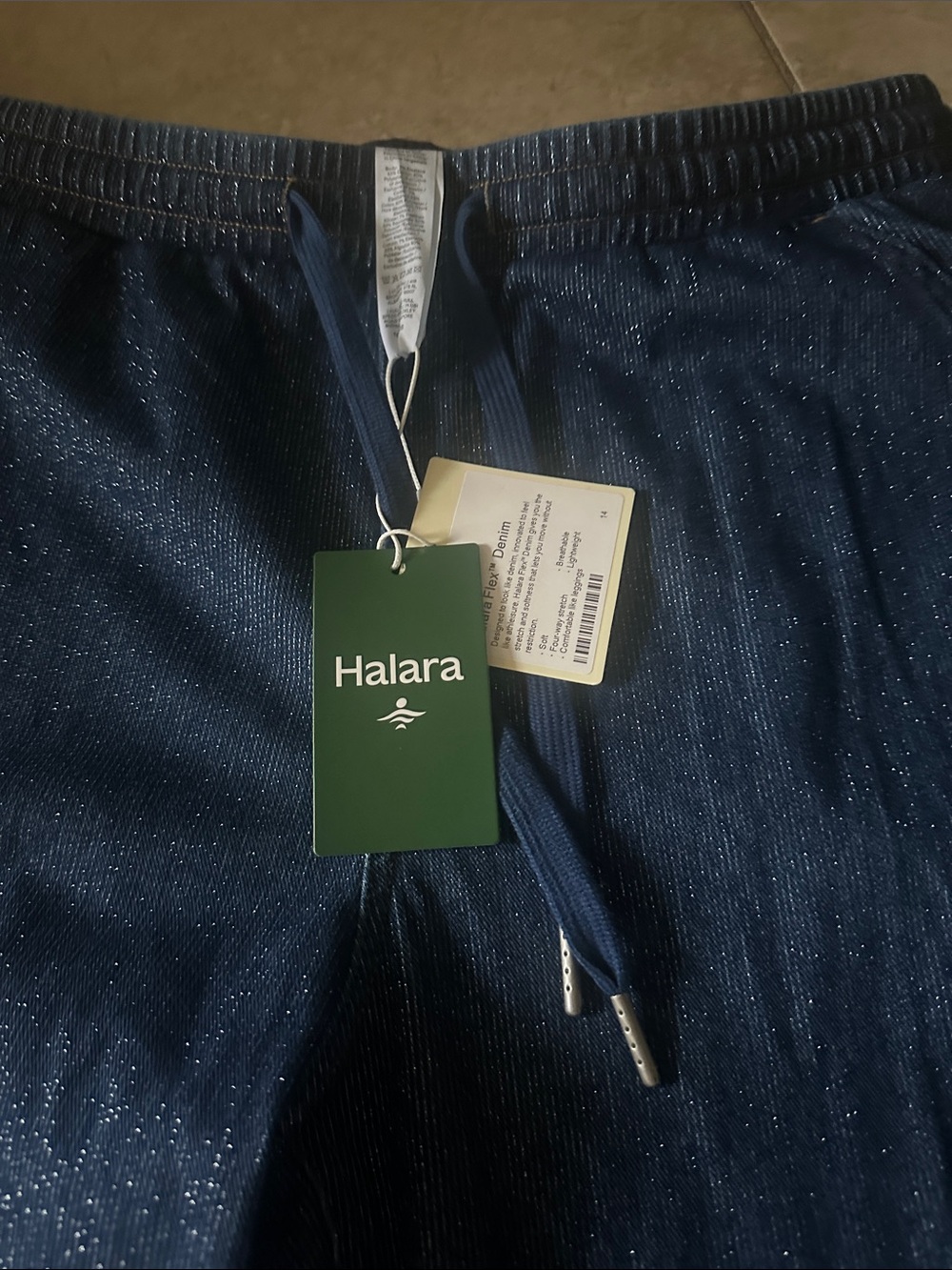 HALARA Navy Blue Sparkle Lounge Pants - Picture 2 of 2